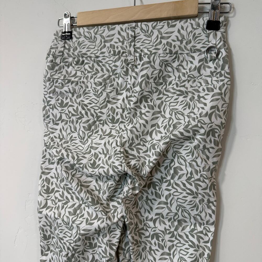 Daily Sports Women's Print Magic Pants Golf 7/8 Stretch Green White Leaf 2 NEW - Picture 8 of 11